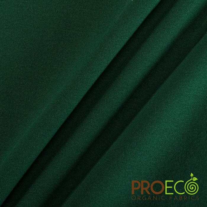 ProECO® Stretch-FIT Heavy Organic Cotton Rib Silver Fabric Evergreen Used for Sofa covers