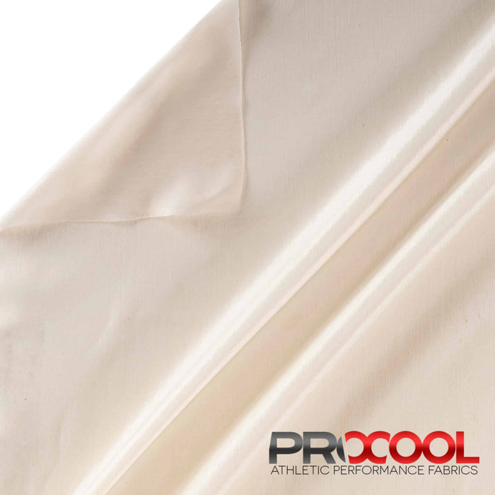 Experience the Latex Free with ProCool® Compression-FIT Performance Nylon Spandex Fabric (W-607) in Champagne. Performance-oriented.