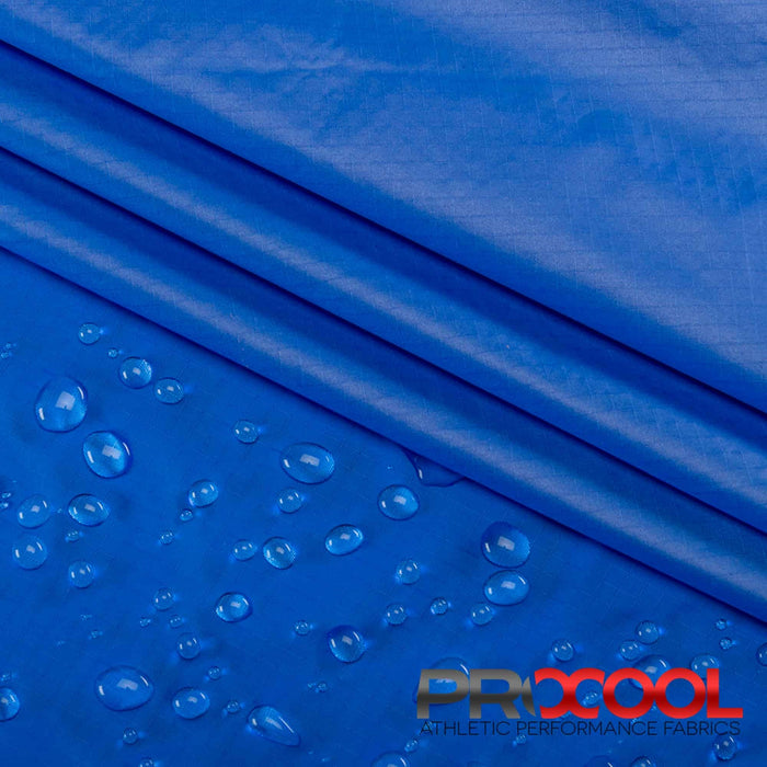 Versatile ProCool MediPlus® Medical Grade Level 3 Barrier PolyNylon Fabric (W-585) in Medical Royal Blue for Raincoats. Beauty meets function in design.