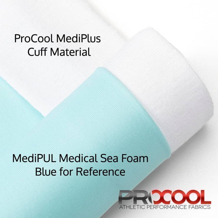 ProCool MediPlus® Cuff Material with COOLMAX® White Used for Medical Gowns