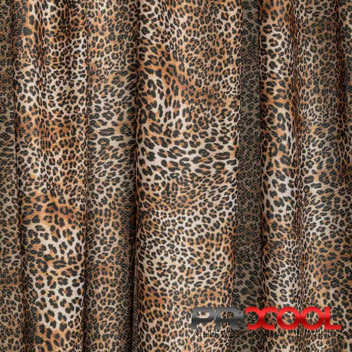 Luxurious ProCool® Dri-QWick™ Jersey Mesh Print CoolMax Fabric (W-622) in Baby Leopard, designed for Bibs. Elevate your craft.