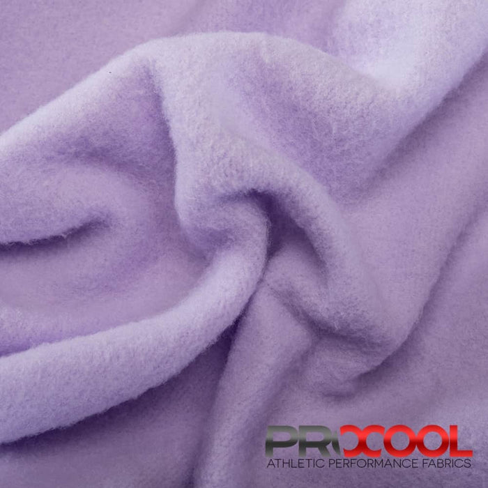 ProCool® Dri-QWick™ Sports Fleece CoolMax Fabric (W-212) in Light Lavender, ideal for Sweaters. Durable and vibrant for crafting.
