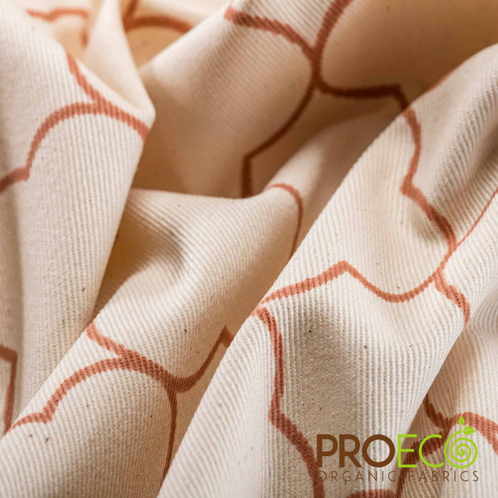 ProECO® Organic Cotton Twill Print Fabric Quatrefoil Used for Pet potty pads