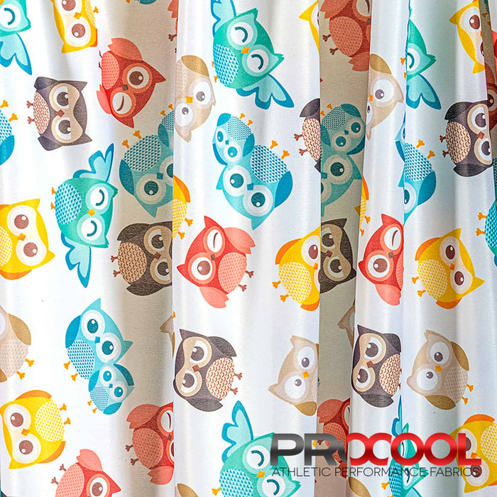 Discover our ProCool® Performance Interlock Print CoolMax Fabric (W-513) in a lovely Hoot Hoot White, designed with you in mind for Scarves. Enhance your experience with both style and function.