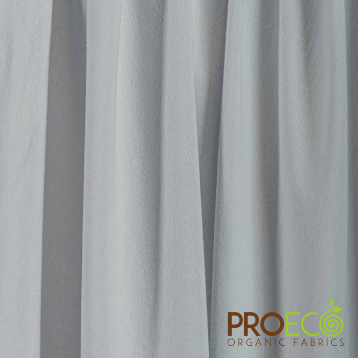 ProECO® Stretch-FIT Organic Cotton SHEER Jersey LITE Fabric Frost Used for Makeup remover pads