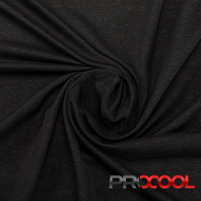 ProCool FoodSAFE® Light-Medium Weight Supima Cotton Fabric (W-345) with Breathable in Black/White. Durability meets design.