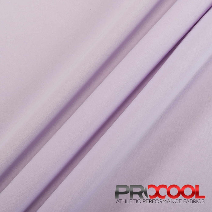 Versatile ProCool FoodSAFE® Lightweight Lining Interlock Fabric (W-341) in Light Lavender for Head Wraps. Beauty meets function in design.