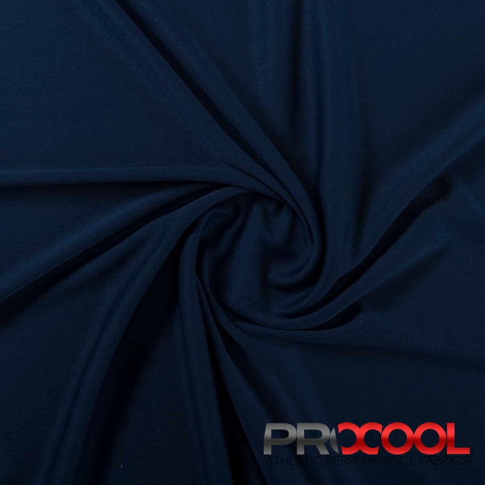 ProCool® Performance Interlock CoolMax Fabric (W-440-Yards) with Light-Medium Weight in Sports Navy. Durability meets design.