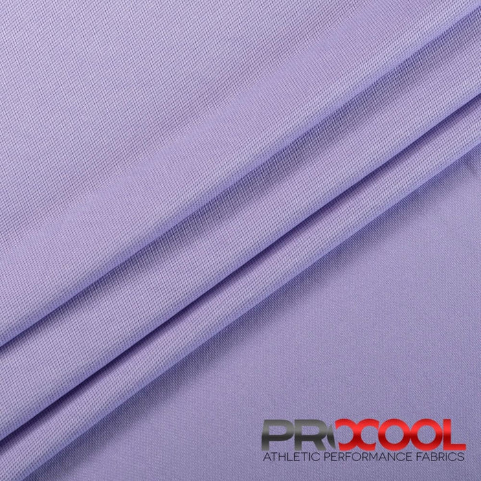 ProCool FoodSAFE® Medium Weight Pique Mesh CoolMax Fabric (W-336) with Breathable in Light Lavender. Durability meets design.