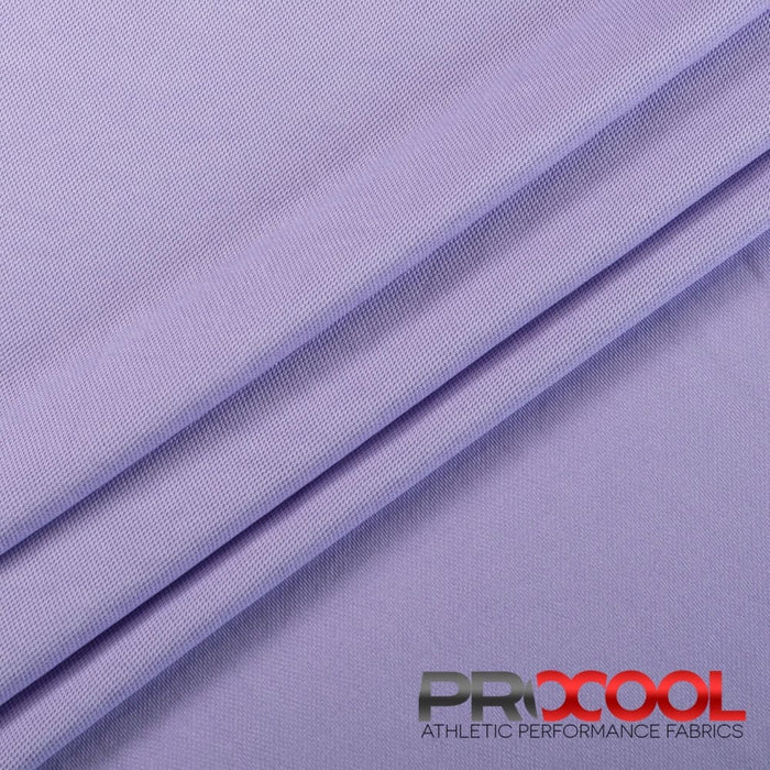 Luxurious ProCool® Dri-QWick™ Sports Pique Mesh CoolMax Fabric (W-514) in Light Lavender, designed for T-Shirts. Elevate your craft.