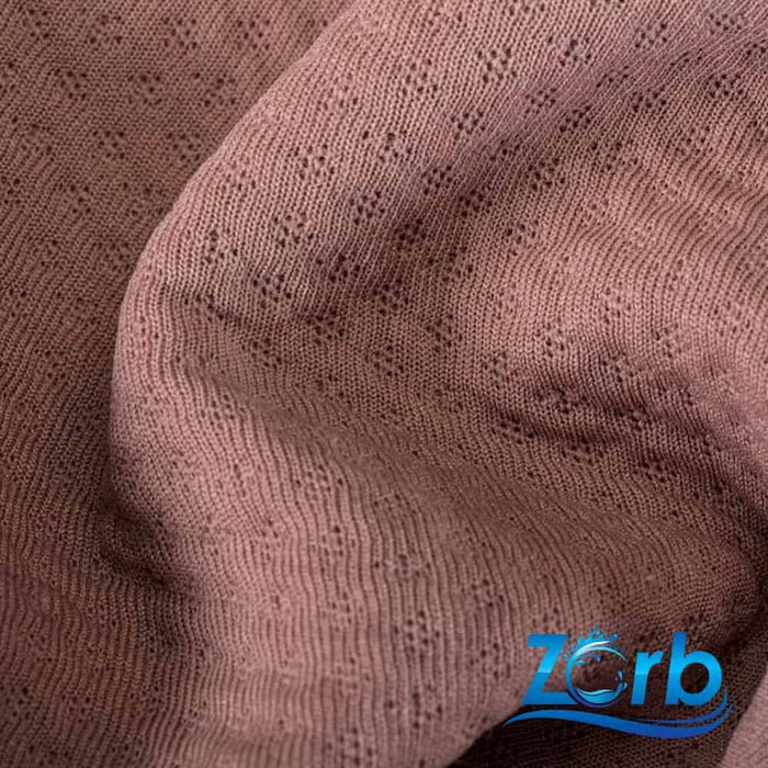 Zorb® Fabric: 3D Stay Dry Dimple LITE Fabric Rose Dust