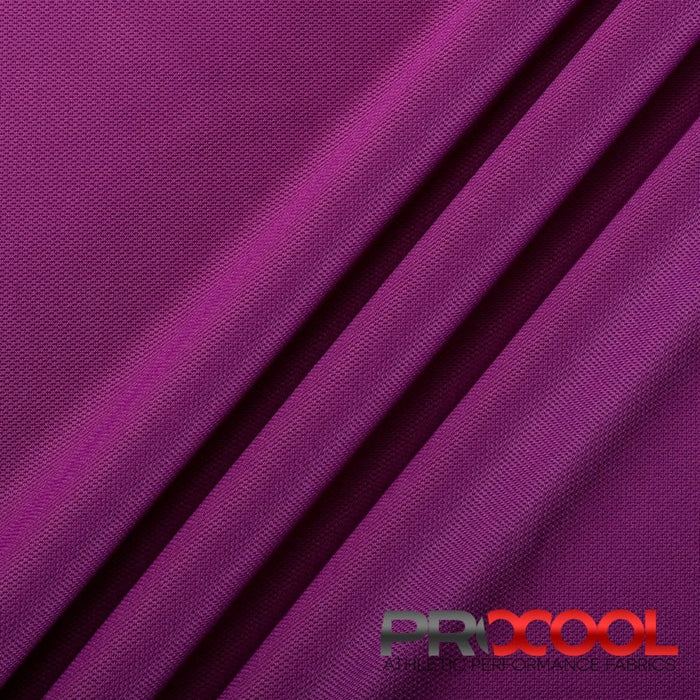 ProCool FoodSAFE® Medium Weight Pique Mesh CoolMax Fabric (W-336) in Rich Orchid with Child Safe. Perfect for high-performance applications. 