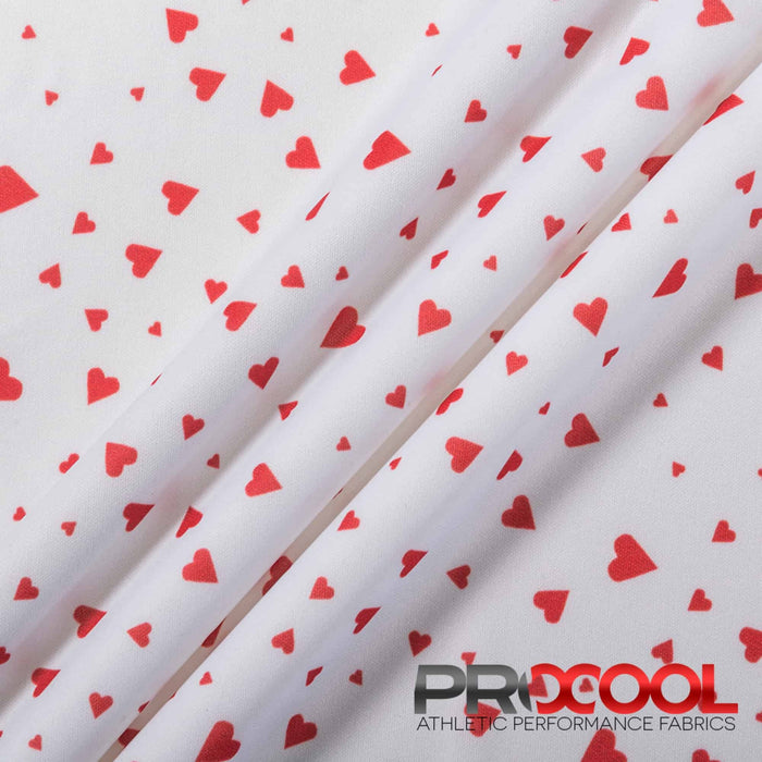 Stay dry and confident in our ProCool® Performance Interlock Silver Print CoolMax Fabric (W-624) with Latex Free in Sweetheart