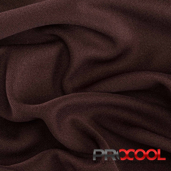 Experience the Light-Medium Weight with ProCool® Performance Interlock CoolMax Fabric (W-440-Rolls) in Chocolate. Performance-oriented.