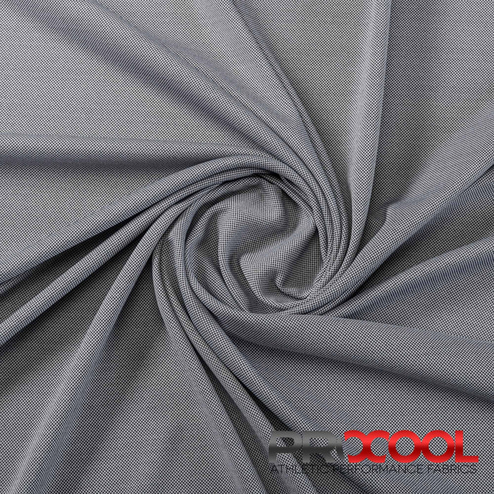 ProCool® REPREVE® Performance Interlock CoolMax Fabric Grey Mix Used for Blankets