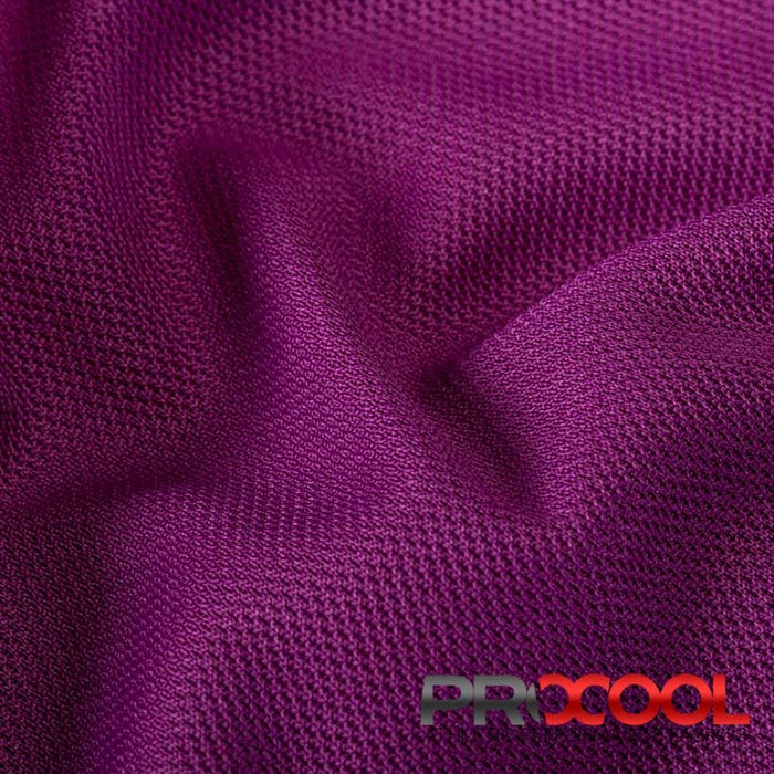 Introducing ProCool® Dri-QWick™ Sports Pique Mesh Silver CoolMax Fabric (W-529) with Child safe in Rich Orchid for exceptional benefits.