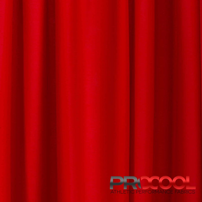 ProCool® Performance Interlock Silver CoolMax Fabric (W-435-Rolls) in Red with HypoAllergenic. Perfect for high-performance applications. 
