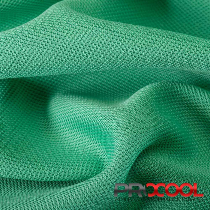 ProCool FoodSAFE® Medium Weight Pique Mesh CoolMax Fabric (W-336) with Breathable in Medical Green. Durability meets design.