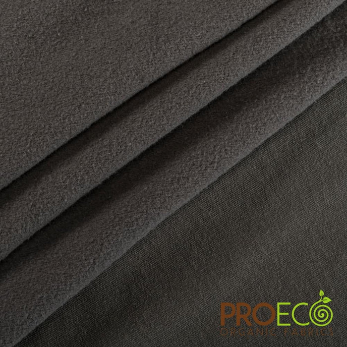ProECO® Stretch-FIT Organic Cotton Fleece Silver Fabric Charcoal Used for Boot Liners
