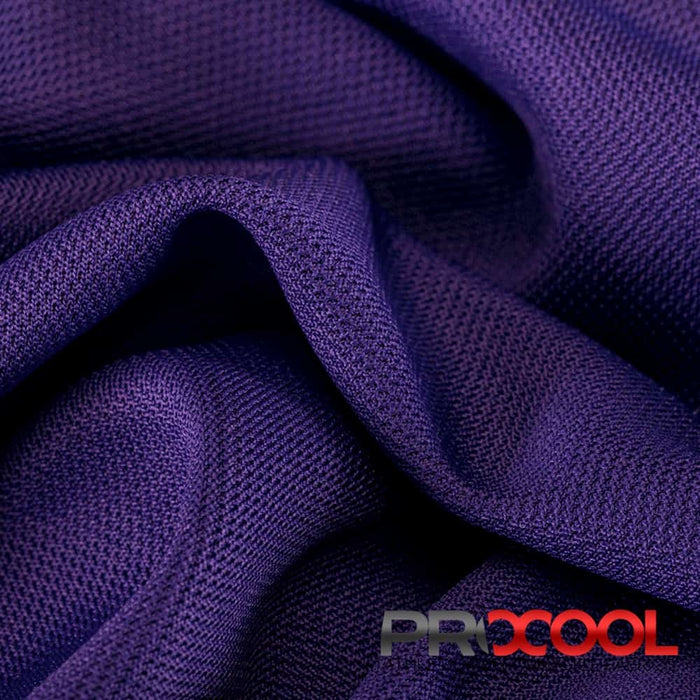 Craft exquisite pieces with ProCool® Dri-QWick™ Sports Pique Mesh Silver CoolMax Fabric (W-529) in Purple. Specially designed for Fitness Wear. 