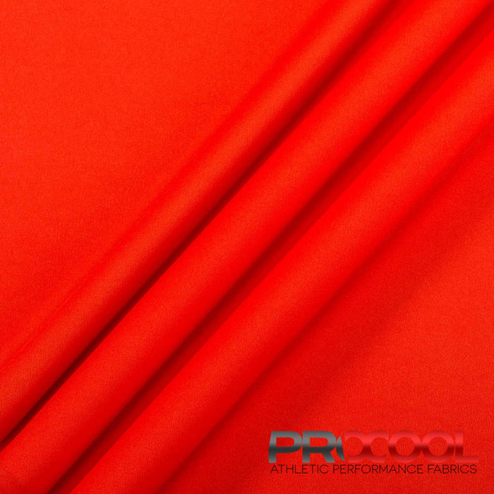 Craft exquisite pieces with ProCool® Performance Interlock CoolMax Fabric (W-440-Yards) in Wild Tomato. Specially designed for Active Wear. 