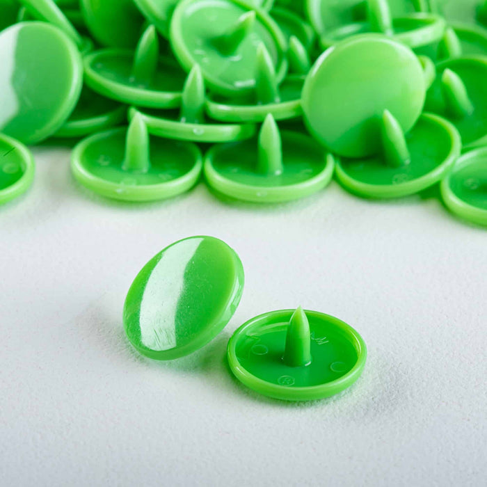 KAM Size 20 Snaps -100 piece Caps Spring Green Used For Cloth Daipers