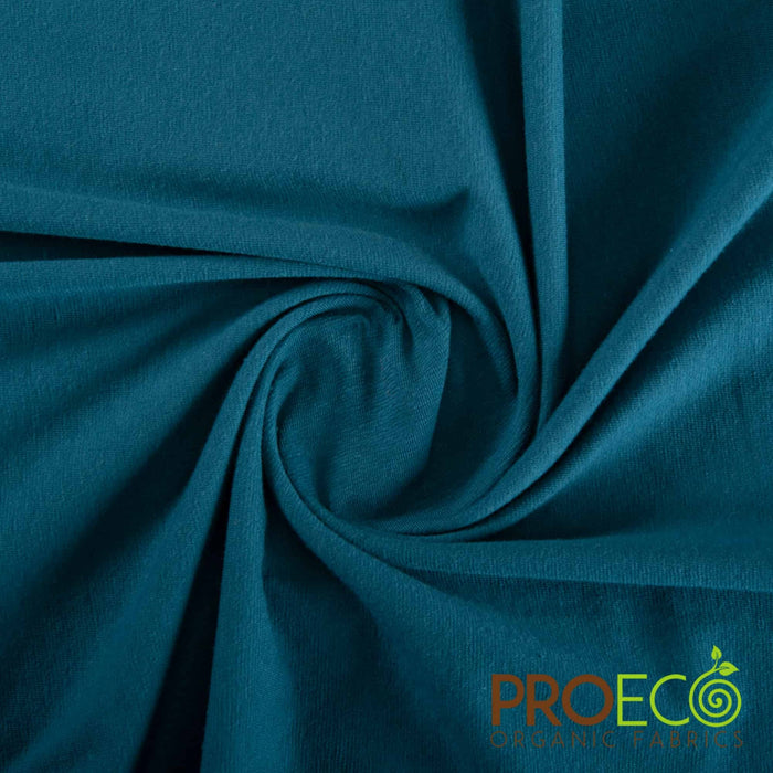 ProECO® Stretch-FIT Organic Cotton SHEER Jersey LITE Fabric Blue Lagoon Used for Diaper Inserts