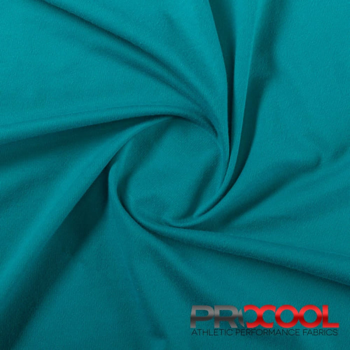 ProCool FoodSAFE® Light-Medium Weight Supima Cotton Fabric (W-345) in Deep Teal/White with BioBased. Perfect for high-performance applications. 