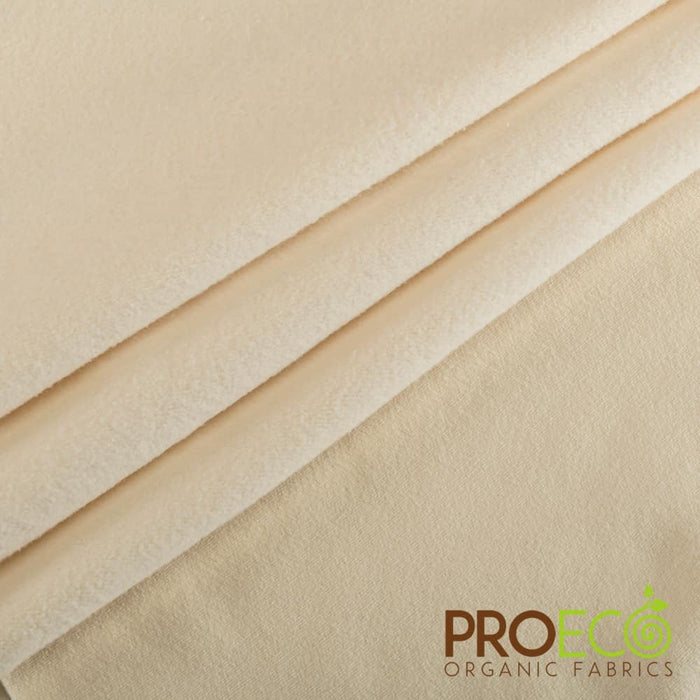 ProECO® Stretch-FIT Organic Cotton Fleece Fabric Winter White Used for Mattress pads
