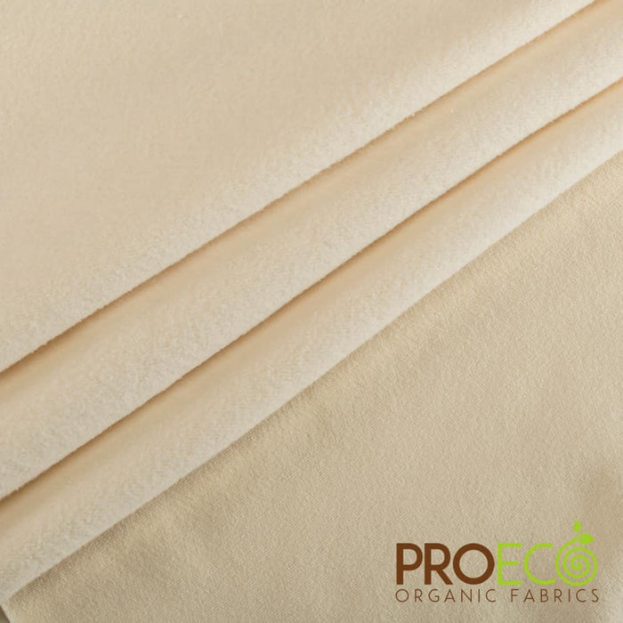 ProECO® Stretch-FIT Organic Cotton Fleece Silver Fabric Winter White Used for Head Wraps