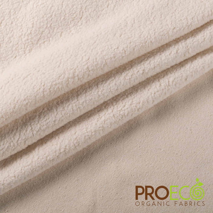 ProECO® Organic Cotton Sherpa Fabric Natural Used for Aprons