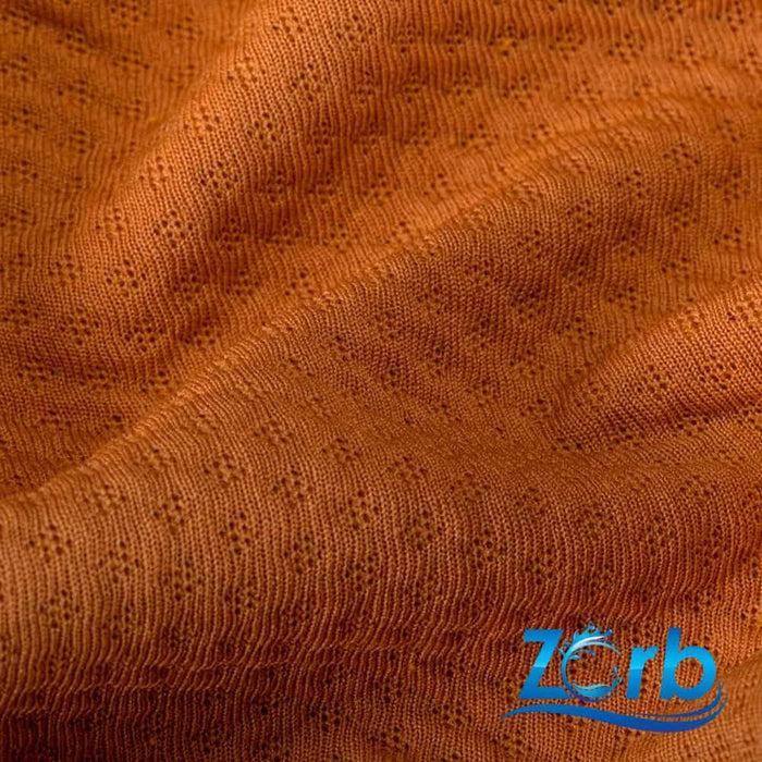 Zorb® Fabric: 3D Stay Dry Dimple LITE Fabric Orange Dusk