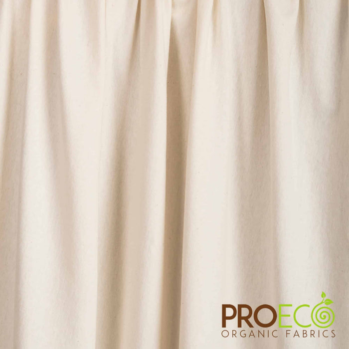 ProECO® Stretch-FIT Organic Cotton SHEER Jersey LITE Fabric Natural Used for Bikewears