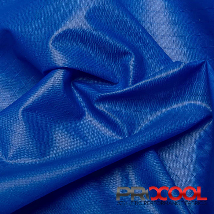 Experience the Vegan with Nylon Ripstop Hydrophobic Fabric (W-325) in Royal. Performance-oriented.