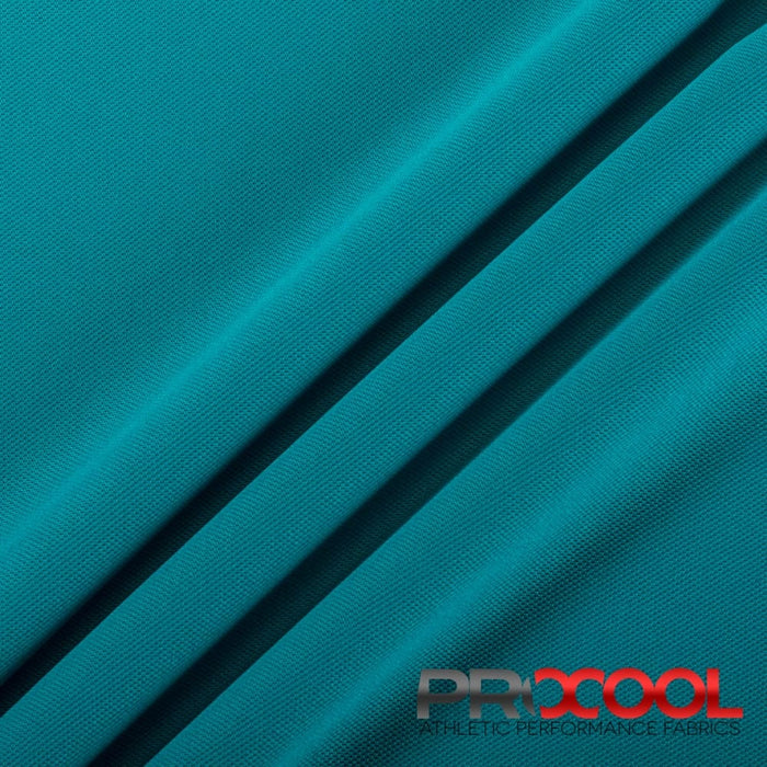 Versatile ProCool® Dri-QWick™ Sports Pique Mesh Silver CoolMax Fabric (W-529) in Deep Teal for Bikewears. Beauty meets function in design.