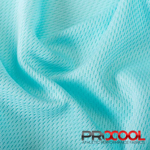 Experience the Latex Free with ProCool® Dri-QWick™ Jersey Mesh Silver CoolMax Fabric (W-433) in Seaspray. Performance-oriented.