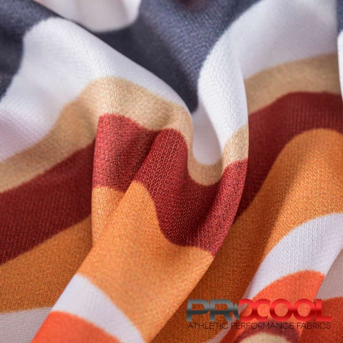 Versatile ProCool® Performance Interlock Print CoolMax Fabric (W-513) in Colorful Waves for Feminine Pads. Beauty meets function in design.