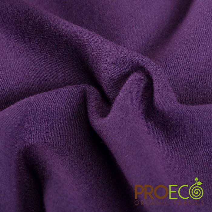 ProECO® Stretch-FIT Heavy Organic Cotton Jersey Silver Fabric Purple Passion Used for Bed sheets