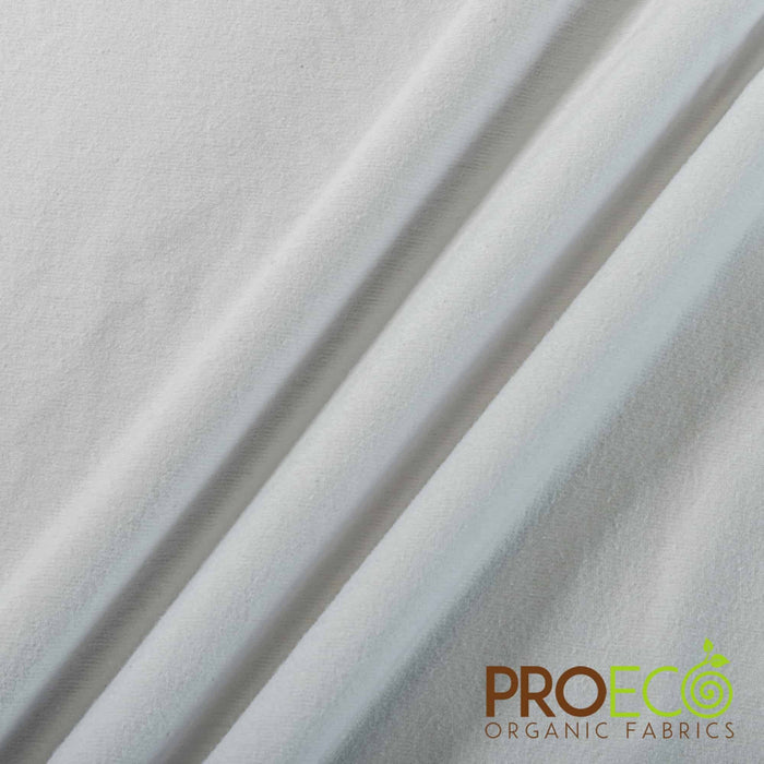 ProECO® Stretch-FIT Organic Cotton SHEER Jersey LITE Fabric Frost Used for Lunch box liners