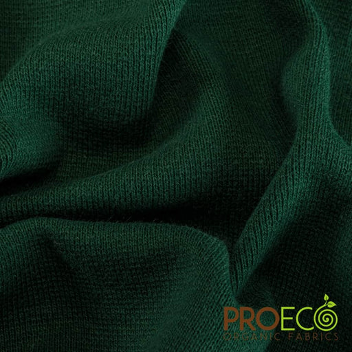 ProECO® Stretch-FIT Heavy Organic Cotton Rib Fabric Evergreen Used for Bed sheets